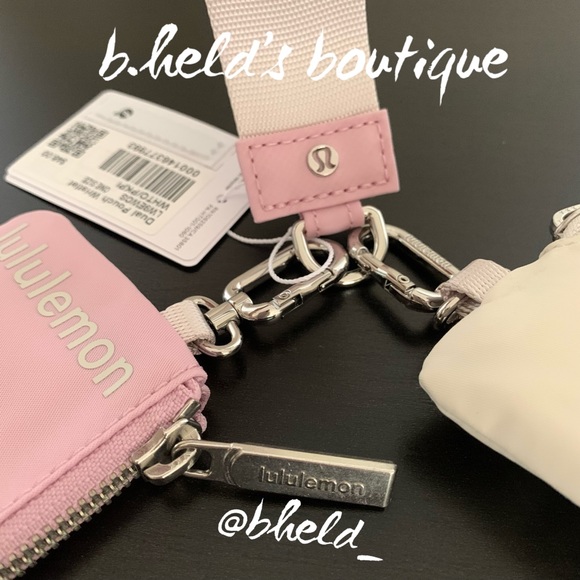 lululemon Dual Pouch Wristlet in White Opal/Pink Peony OS Brand New NWT - Picture 12 of 15